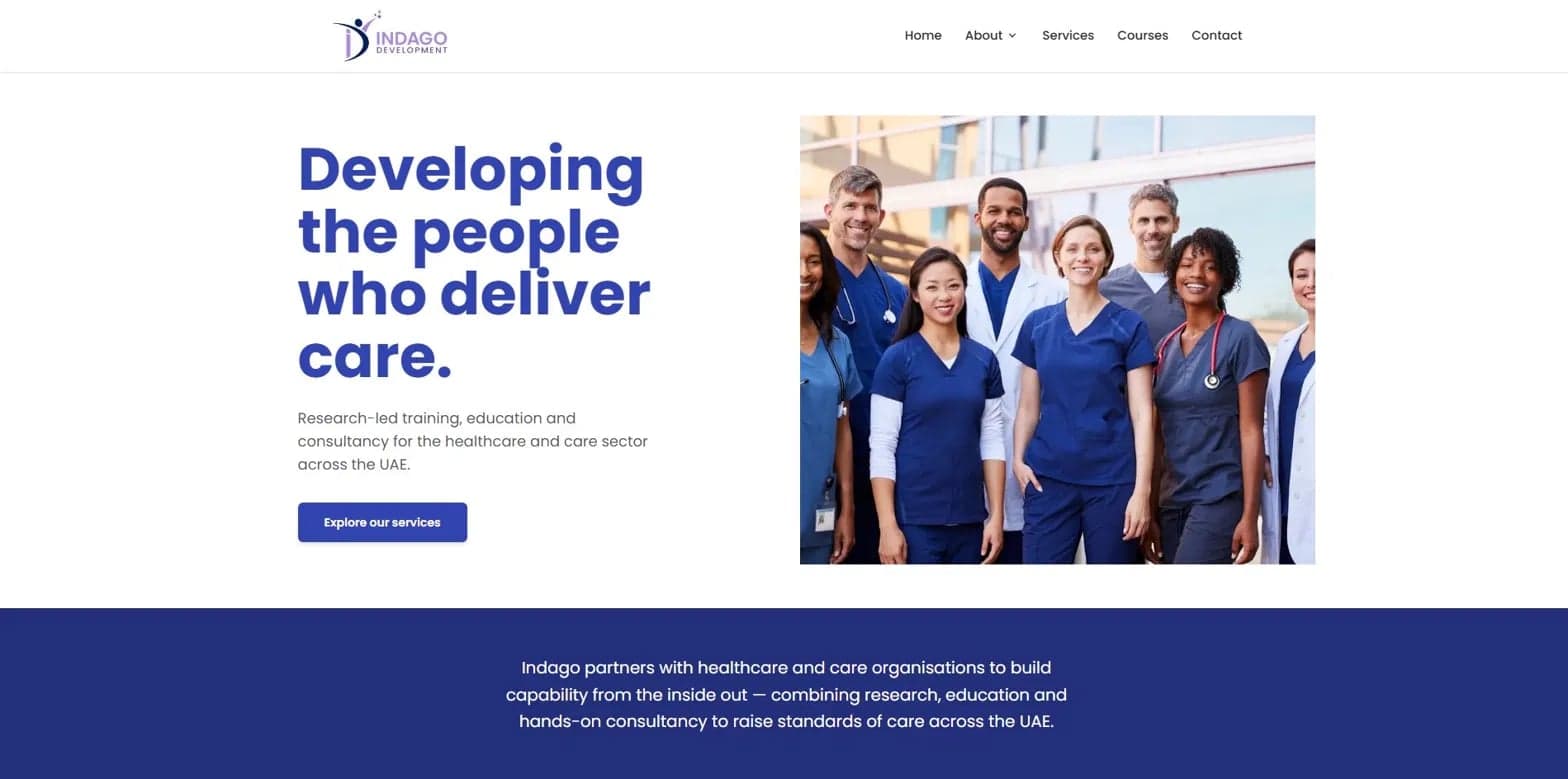 Indago Development — healthcare training